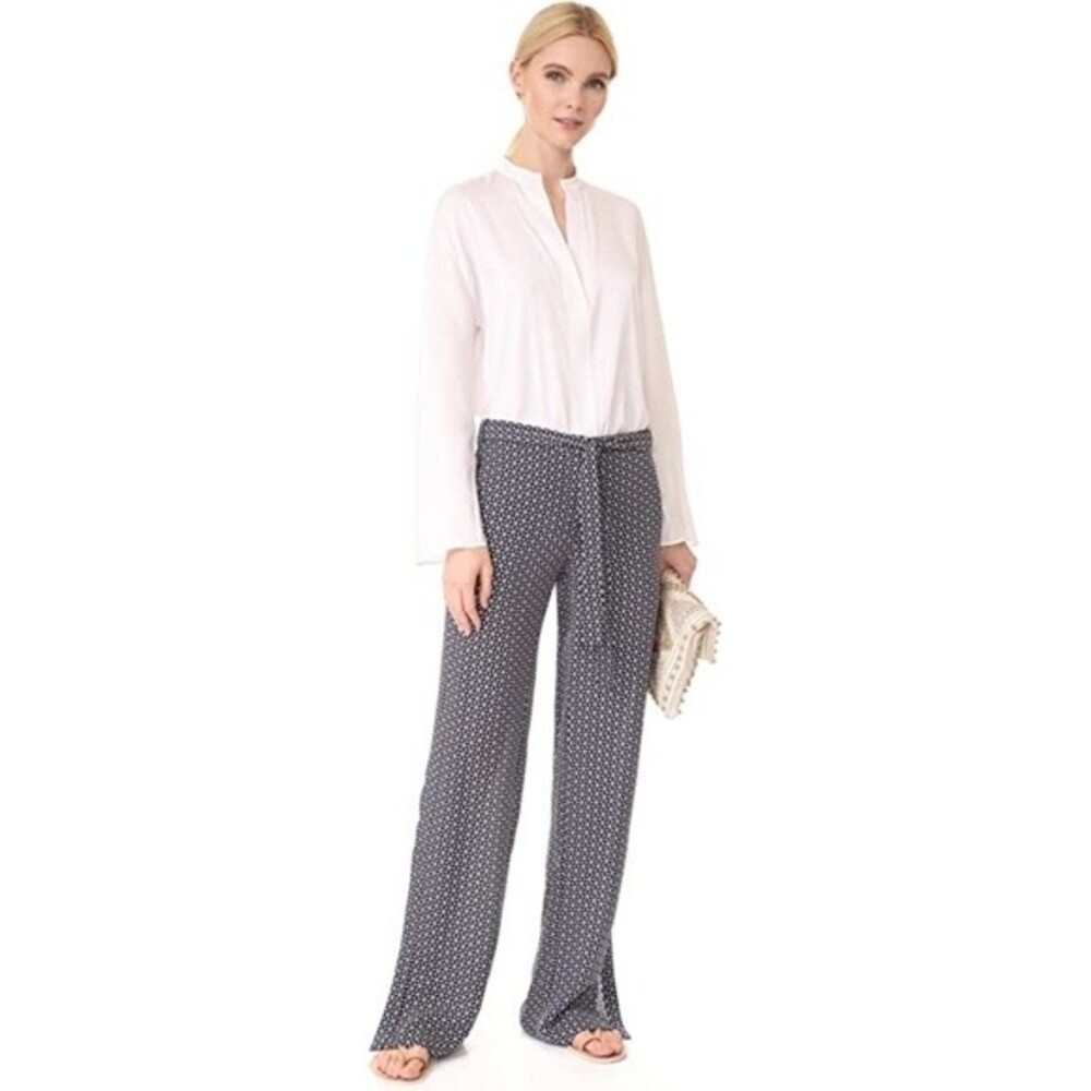 Theory Brilda 100% Silk Straight Leg Pant
